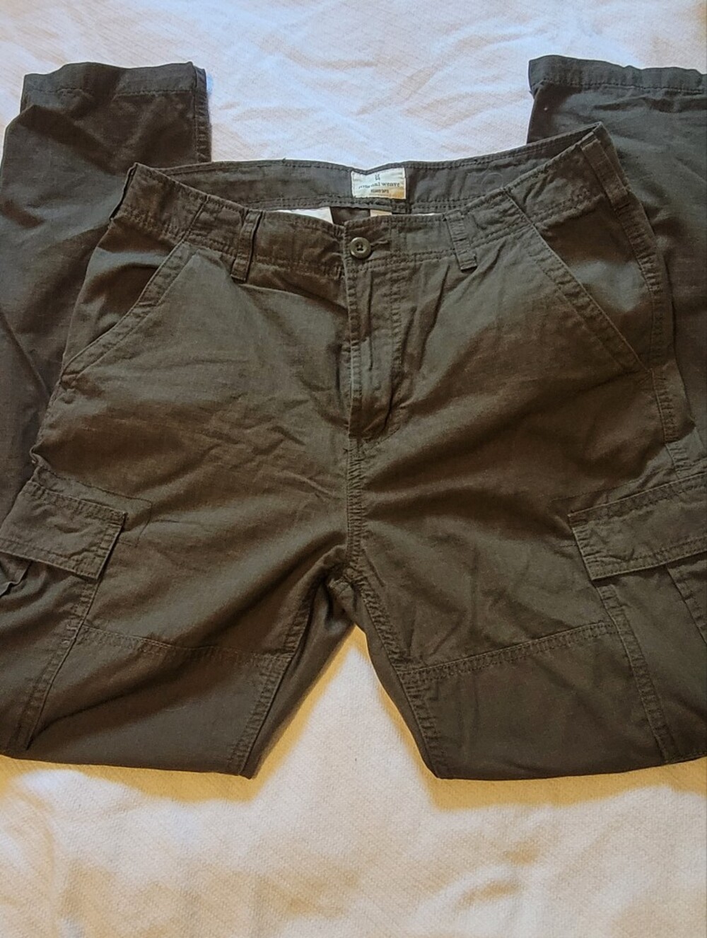 Men's Cargo Pants - Olive Green Military Style
